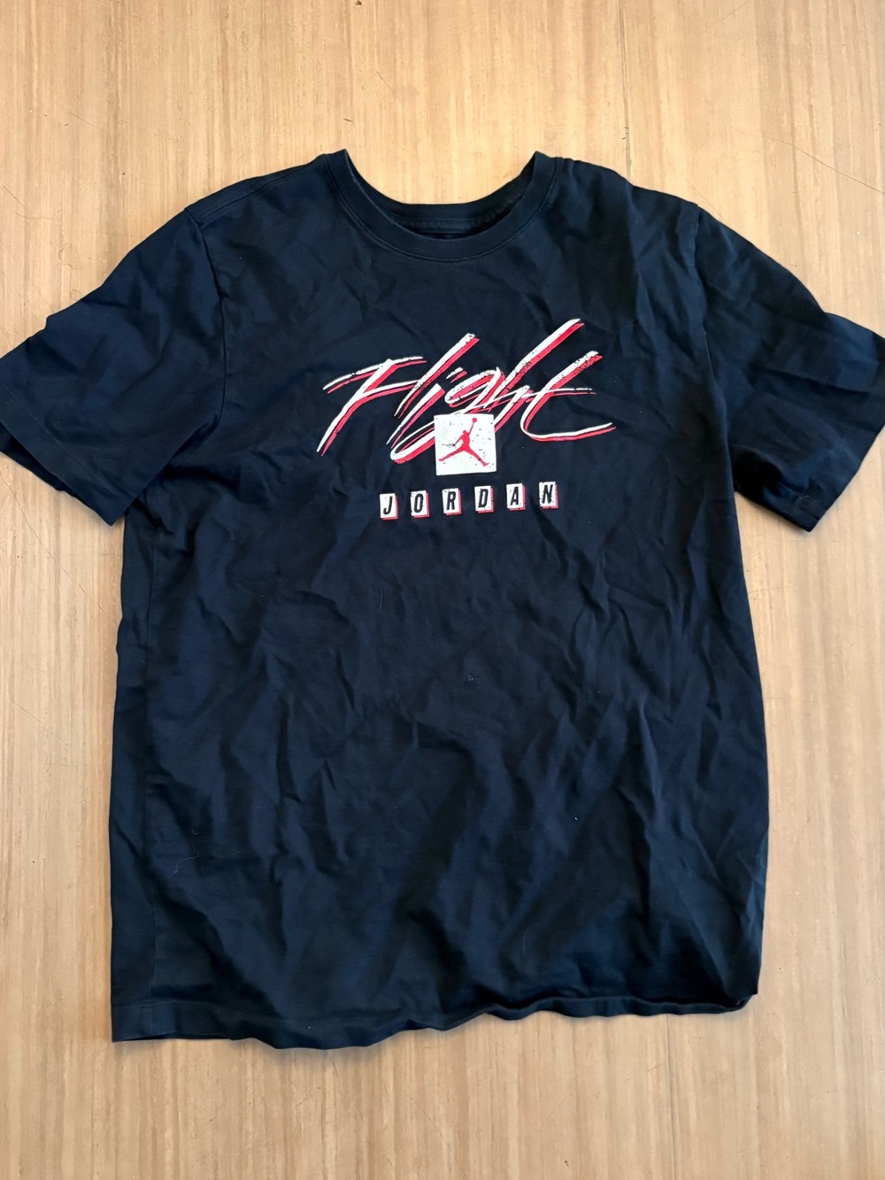 Jordan Flight Graphic Tee - Black with Red & White Logo